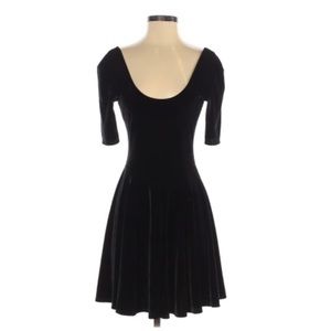 Kimchi Blue Black Velvet Skater Dress